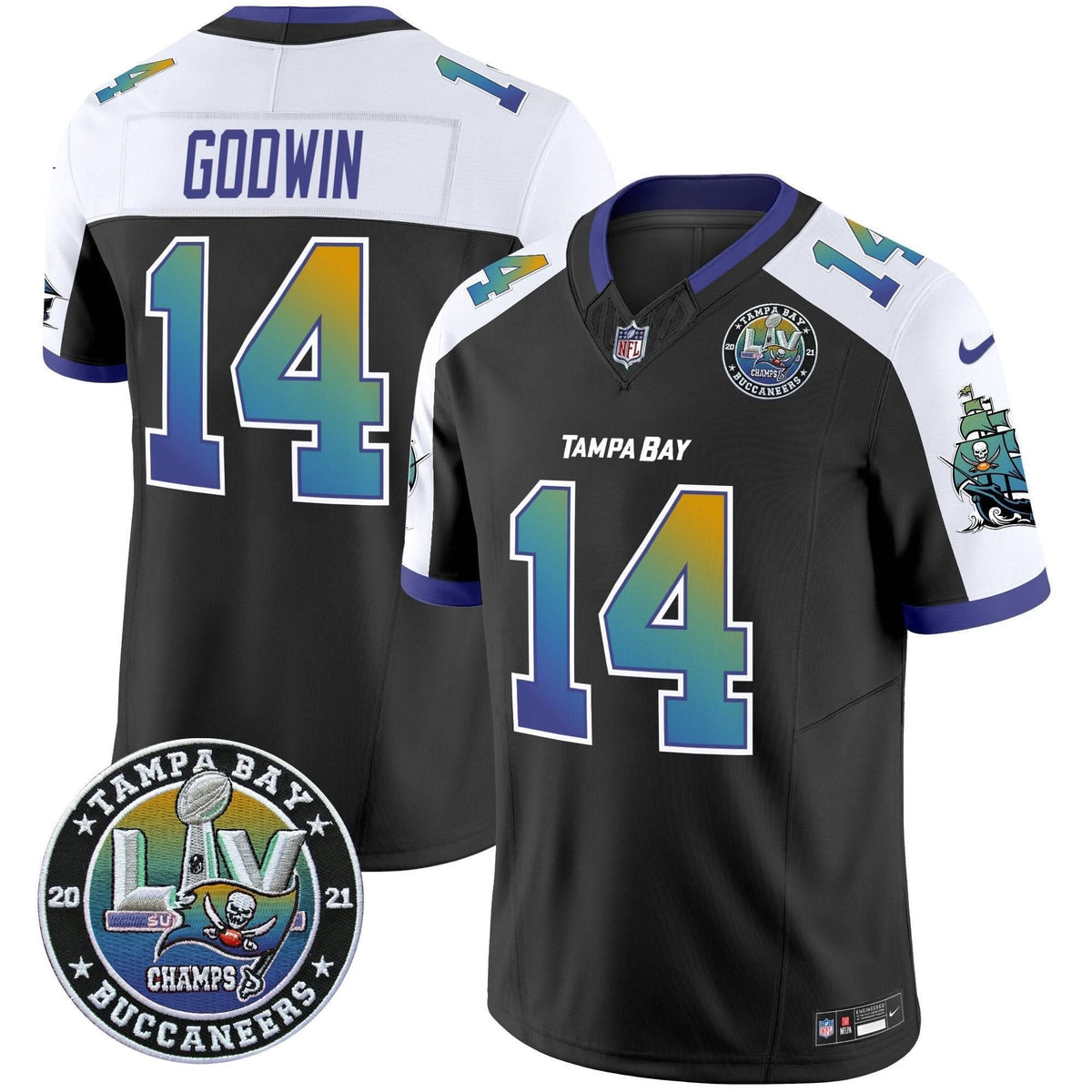 TB "Tampa City" Super Bowl LIV Patch Vapor Limited Jersey