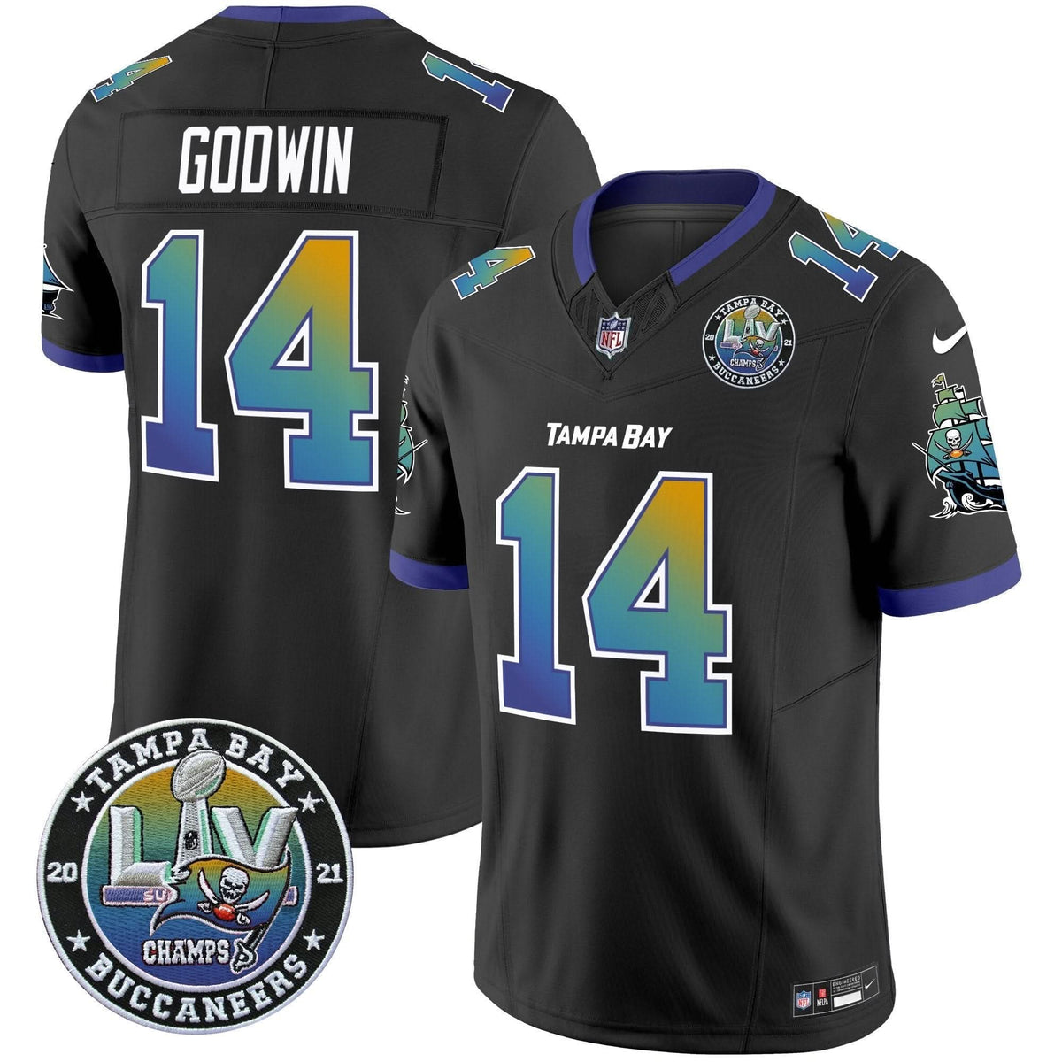 TB "Tampa City" Super Bowl LIV Patch Vapor Limited Jersey