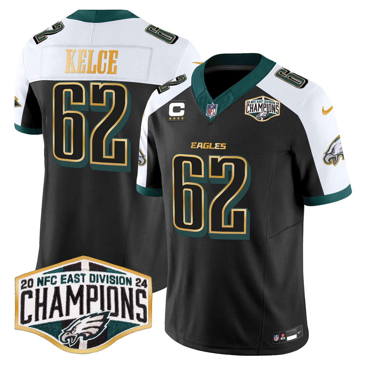 PHI 2024 NFC East Division Champions Gold Trim Vapor Limited Jersey
