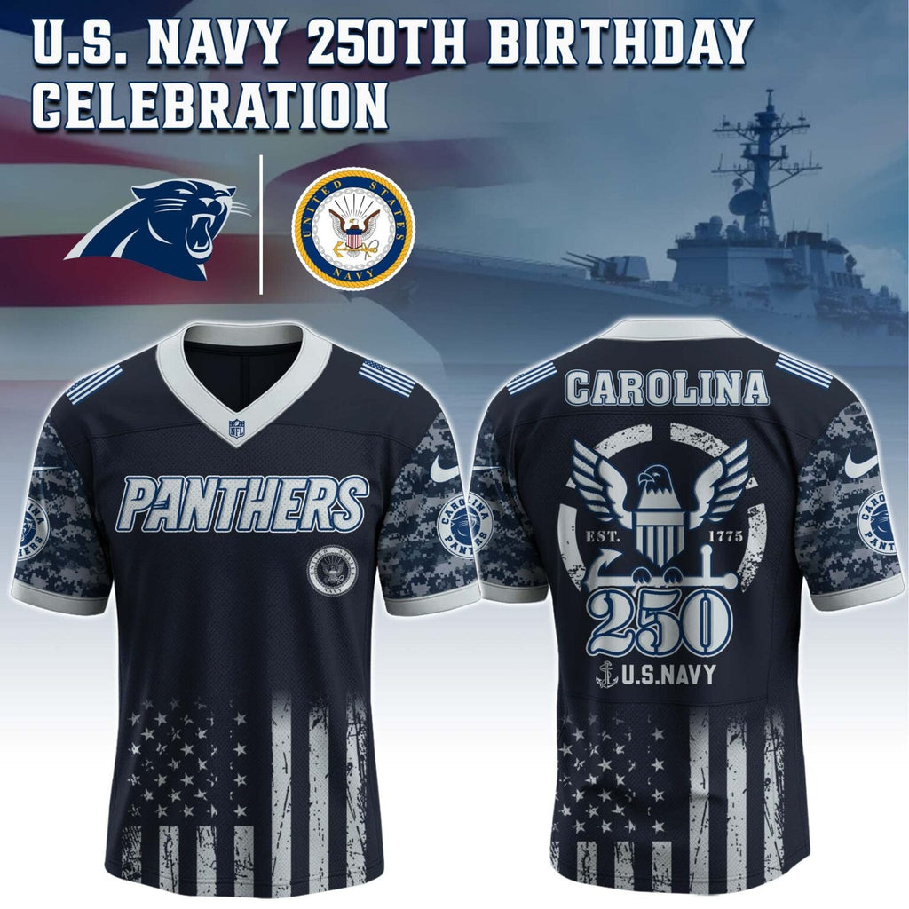 Carolina Panthers NFL x U.S NAVY 250TH Birthday Special Edition Jersey