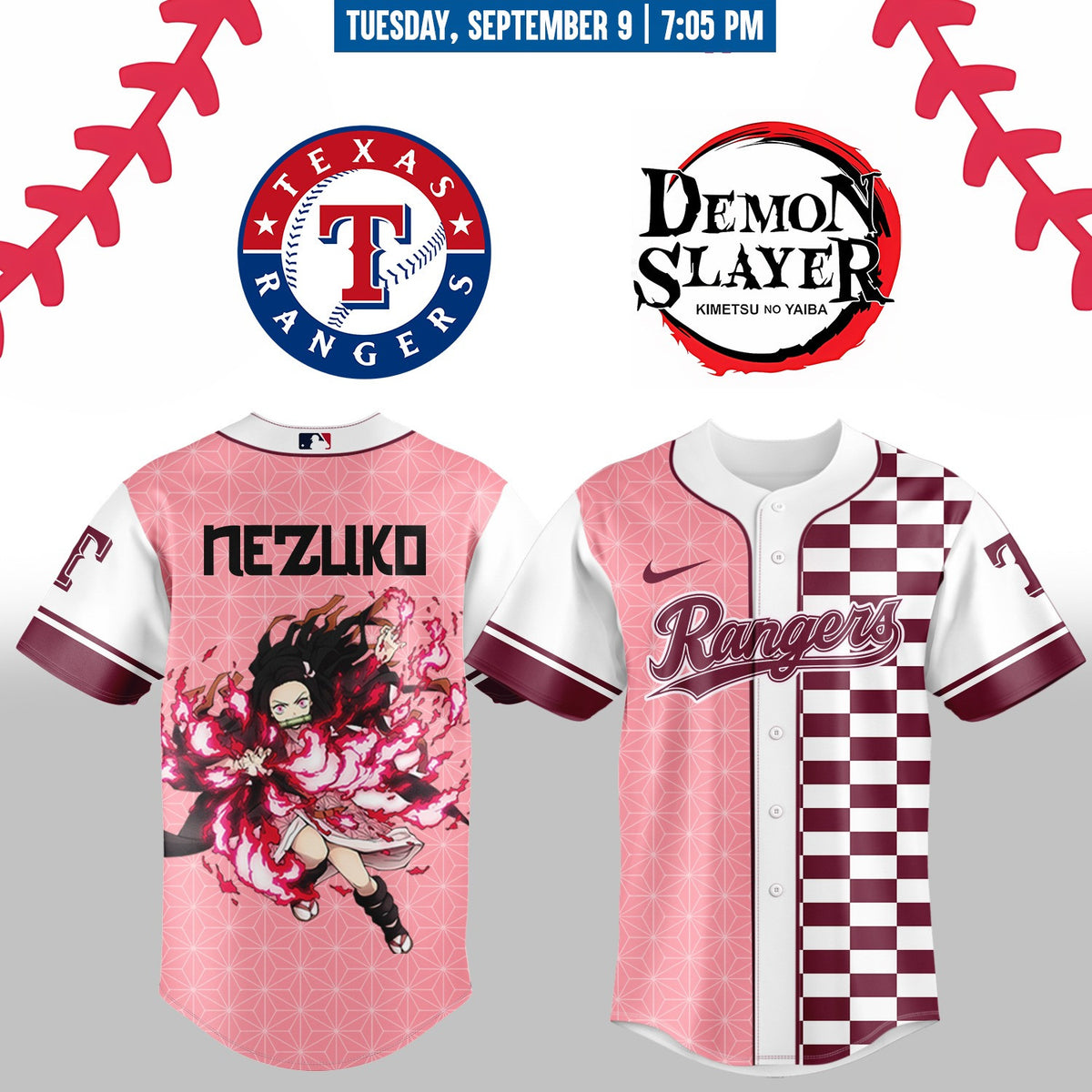 Texas Rangers _ Limited Edition Demon Slayer Jersey 2025
