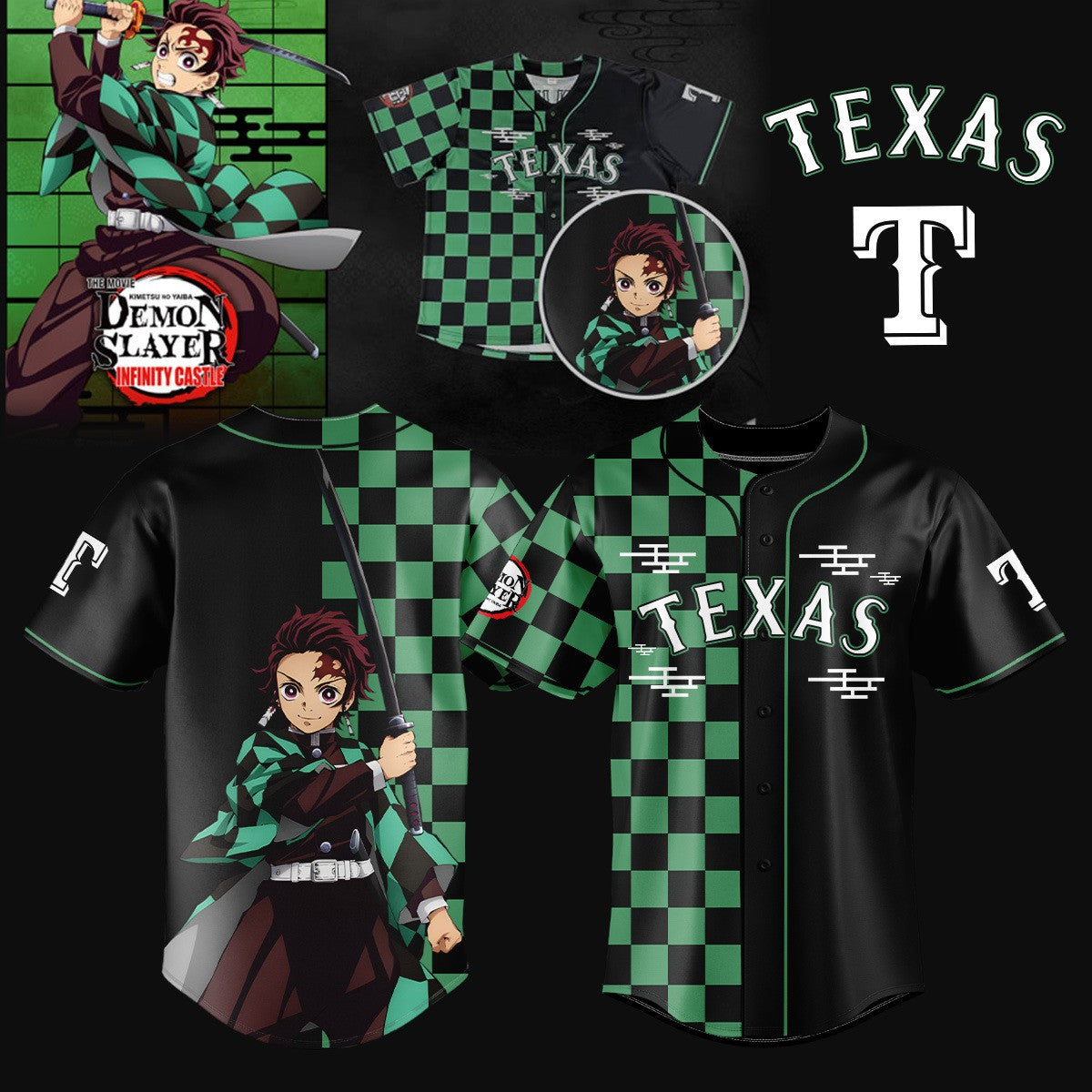 Texas Rangers _ Limited Edition Demon Slayer Jersey 2025