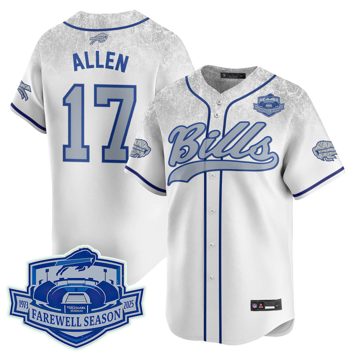 Buffalo Bills 2025 Baseball Jersey All Stitched - Farewell to Highmark Stadium