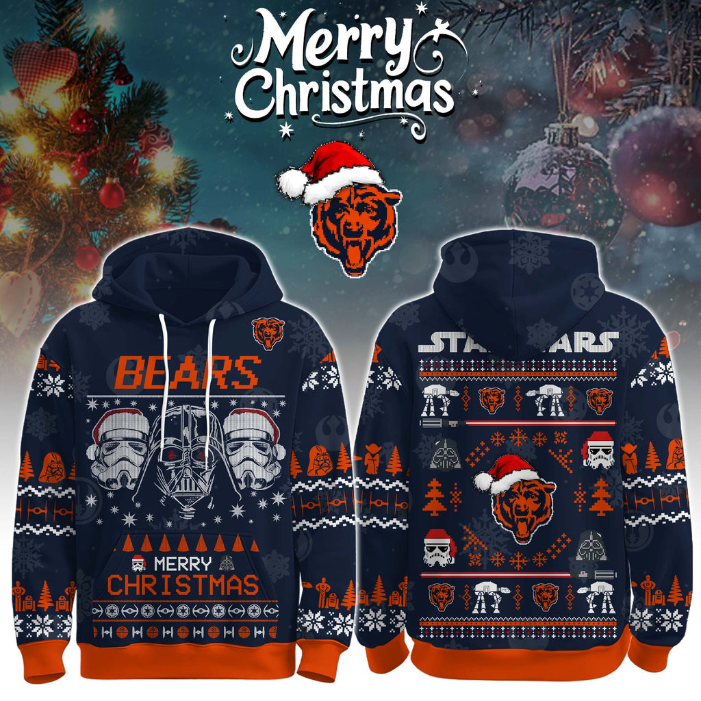Unisex Bears Merry Christmas The Force Edition Hoodie