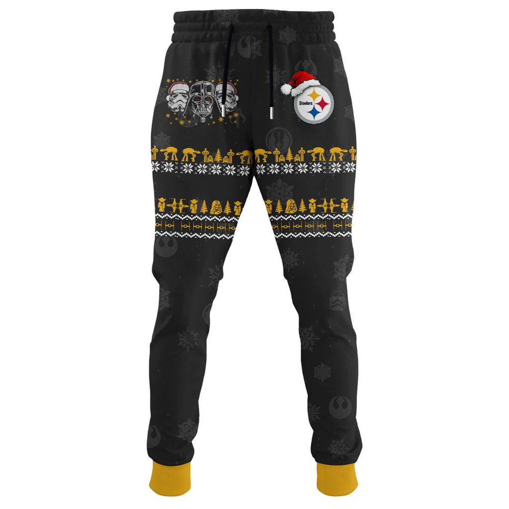 Unisex Steelers Merry Christmas The Force Edition Hoodie