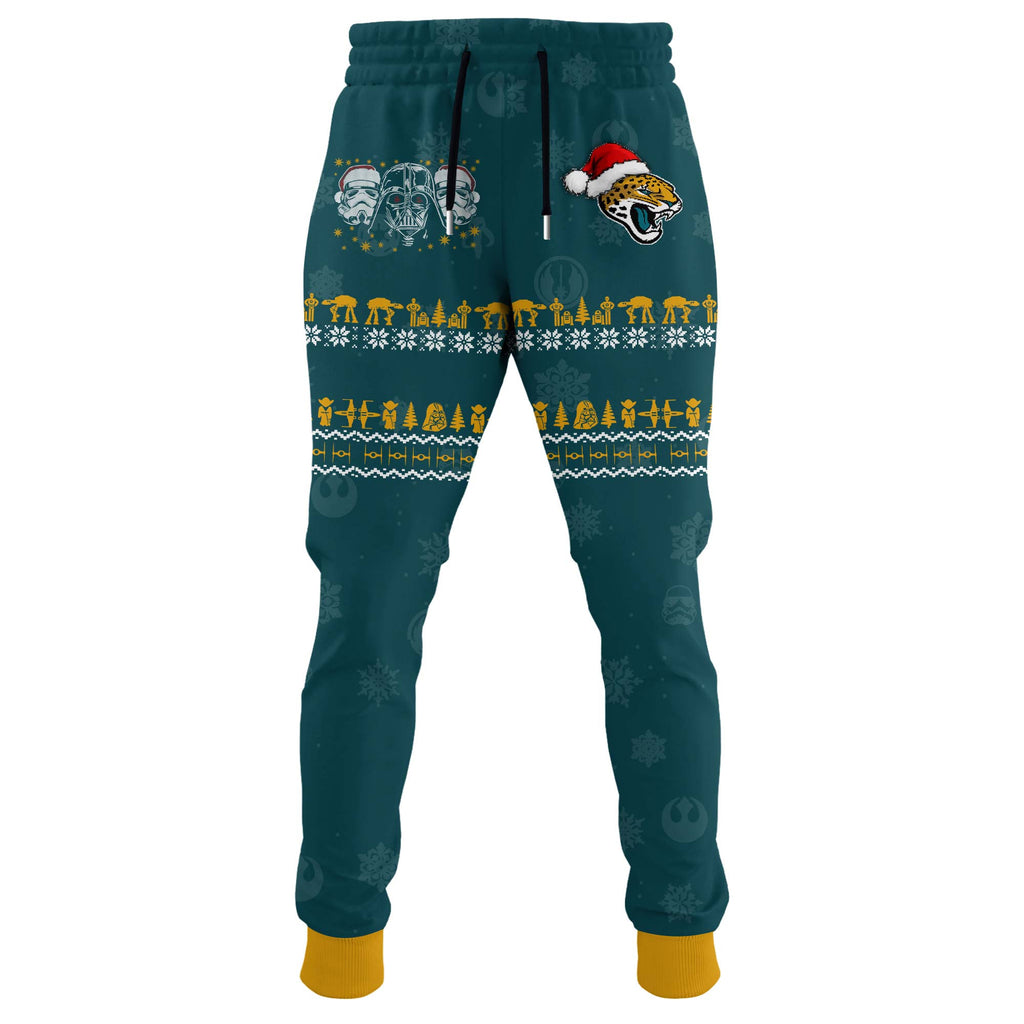 Unisex Jaguars Merry Christmas The Force Edition Hoodie