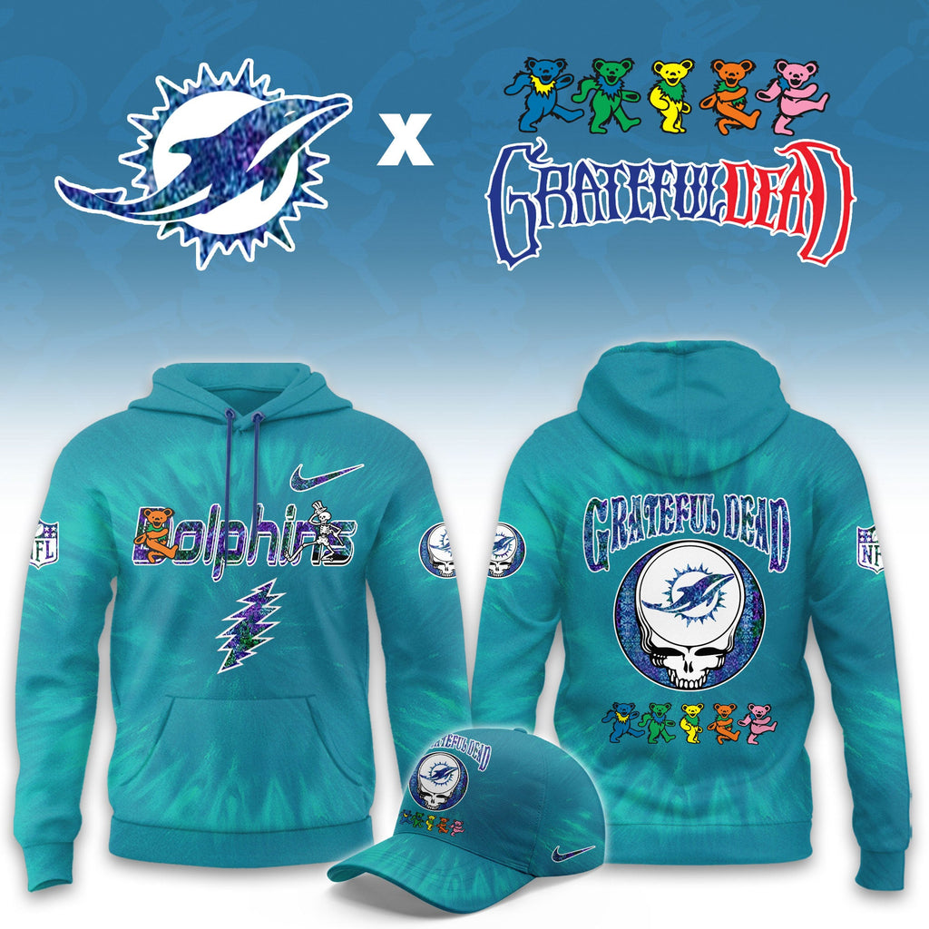 _Miami Dolphins Grateful Dead Limited Hoodie
