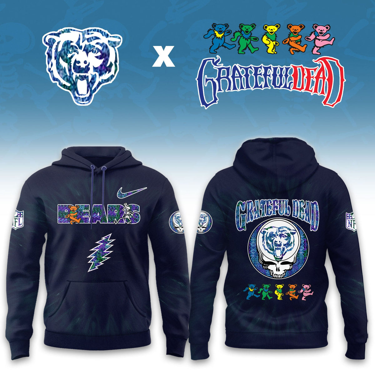...Chicago Bears Grateful Dead Limited Hoodie