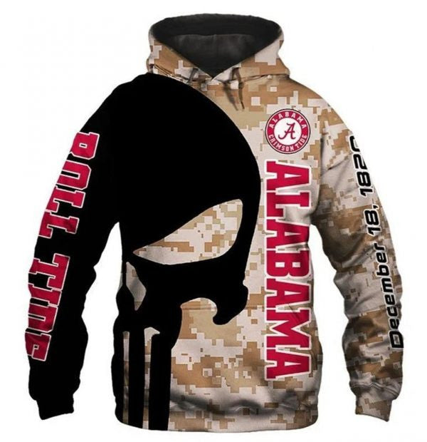 Alabama Crimson Tide 7 Nfl Gift For Fan 3D Zip Hoodie Bomber Jacket