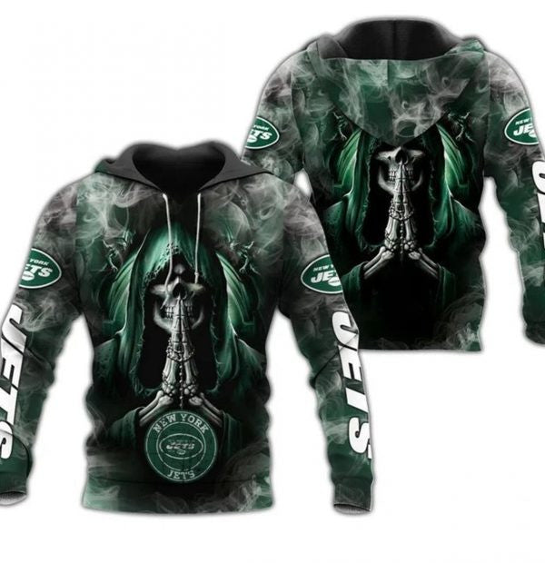 Nfl New York Jets Team Skeleton Gift For Fan 3d T-Shirt
