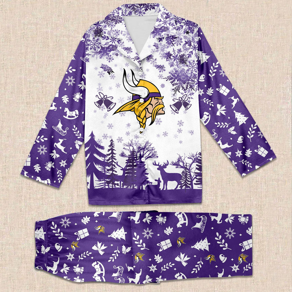 NFL Team Christmas Theme 3D Pajamas