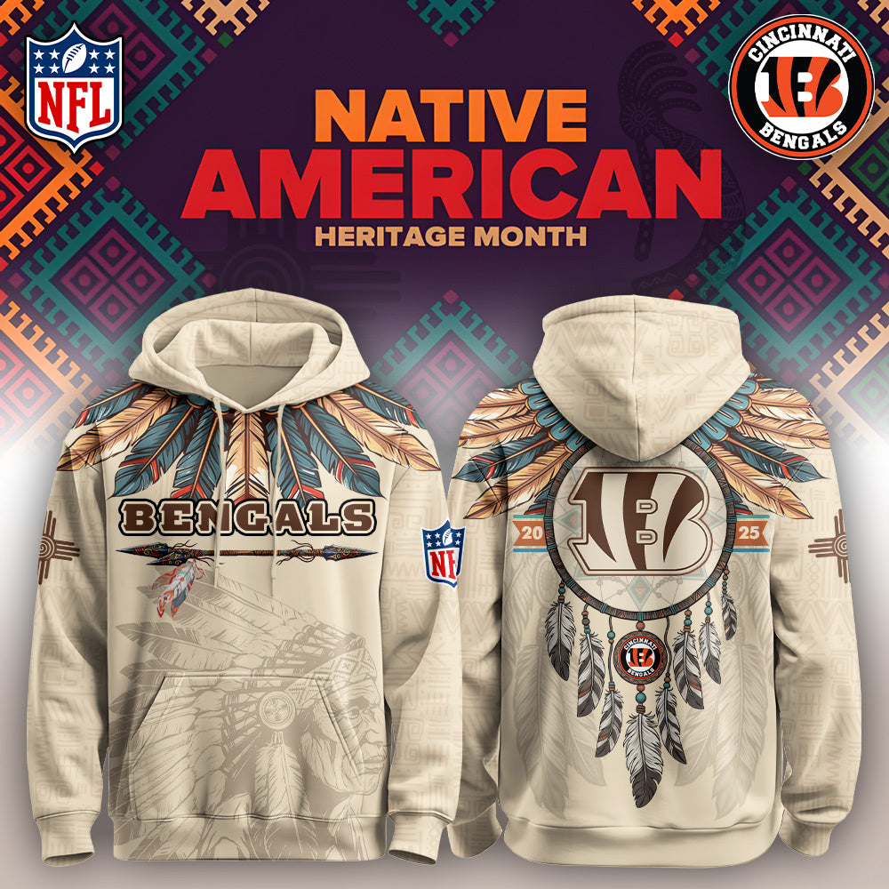 CIN Bengals-Native American Heritage Month Limited Editions Hoodie