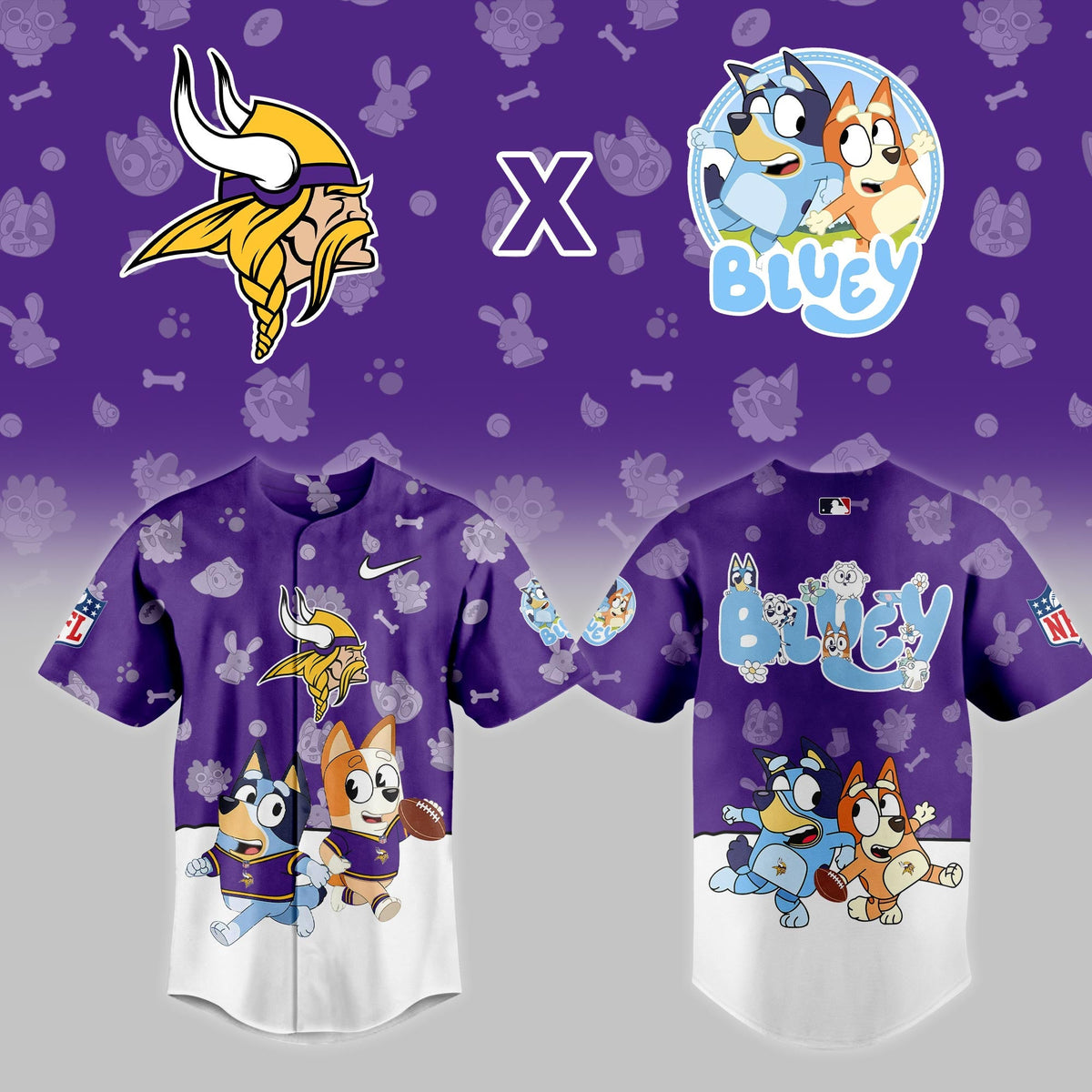 M.Vikings x Bluey Night Limited Jersey