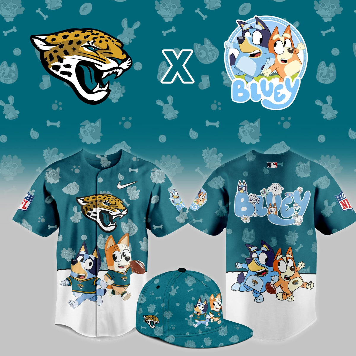 J.Jaguars x Bluey Night Limited Jersey