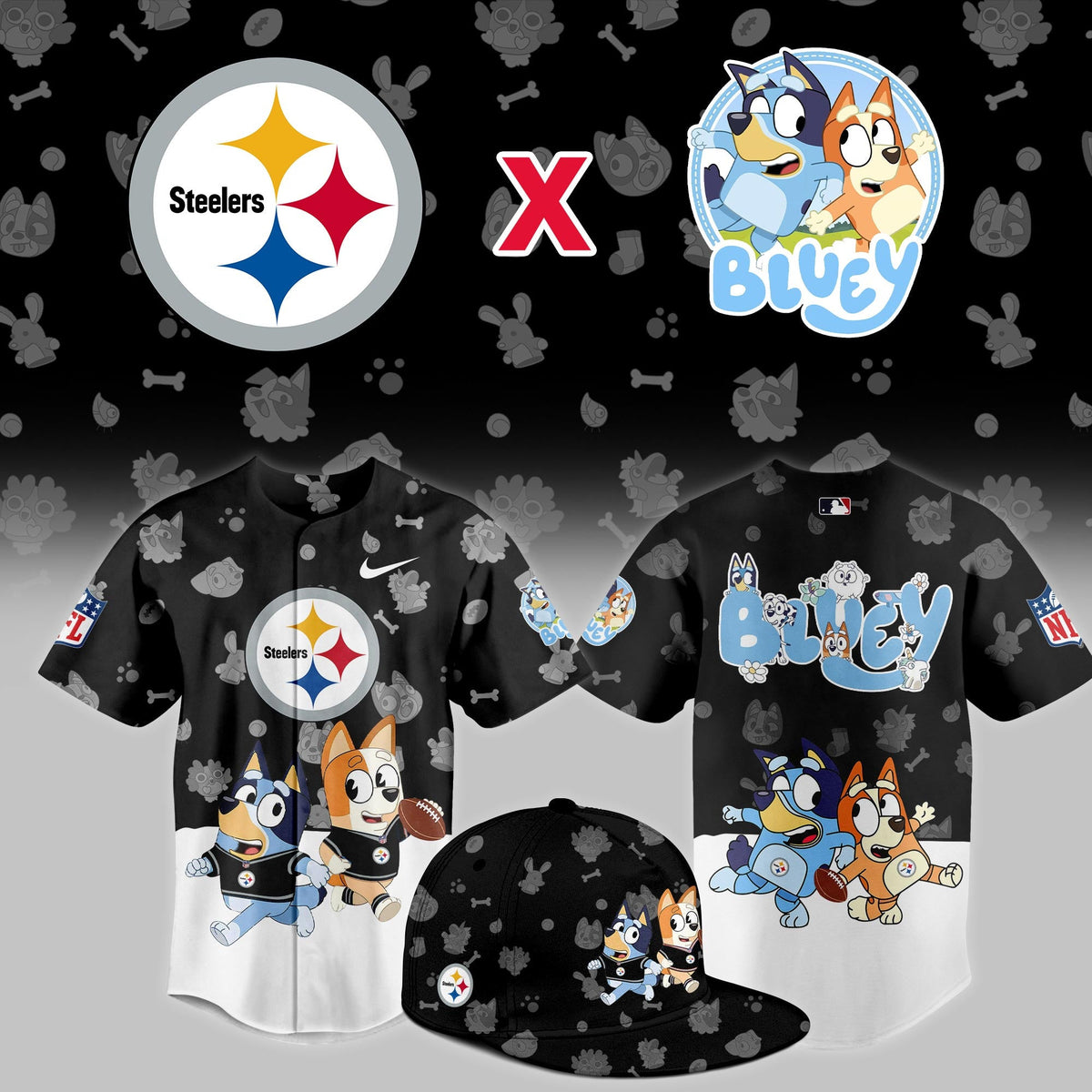P.Steelers x Bluey Night Limited Jersey