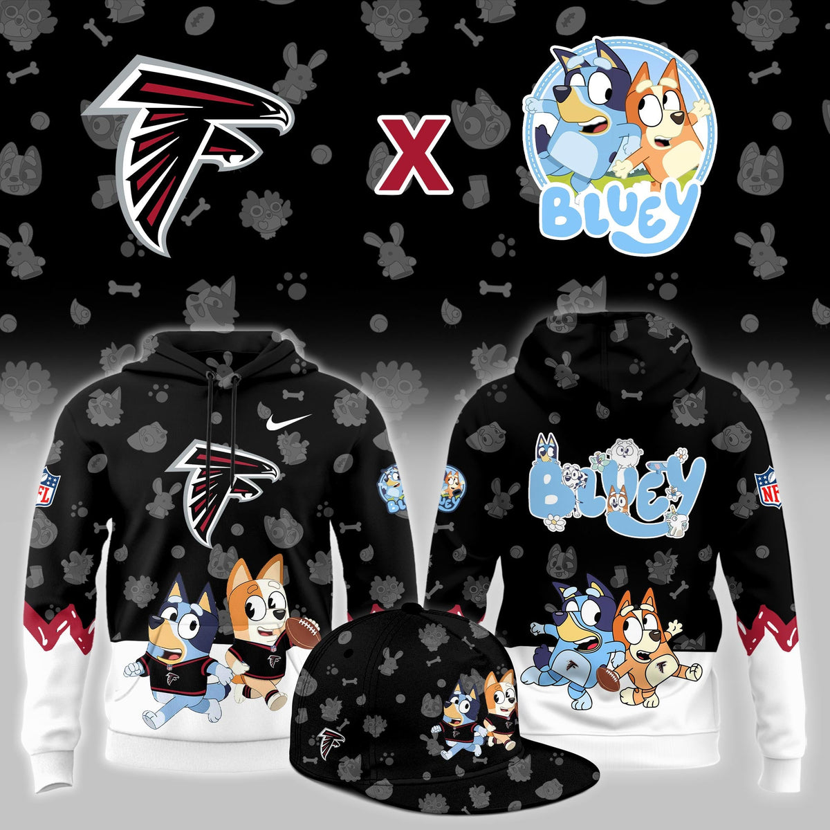 A.Falcons x Bluey Night Limited Hoodie