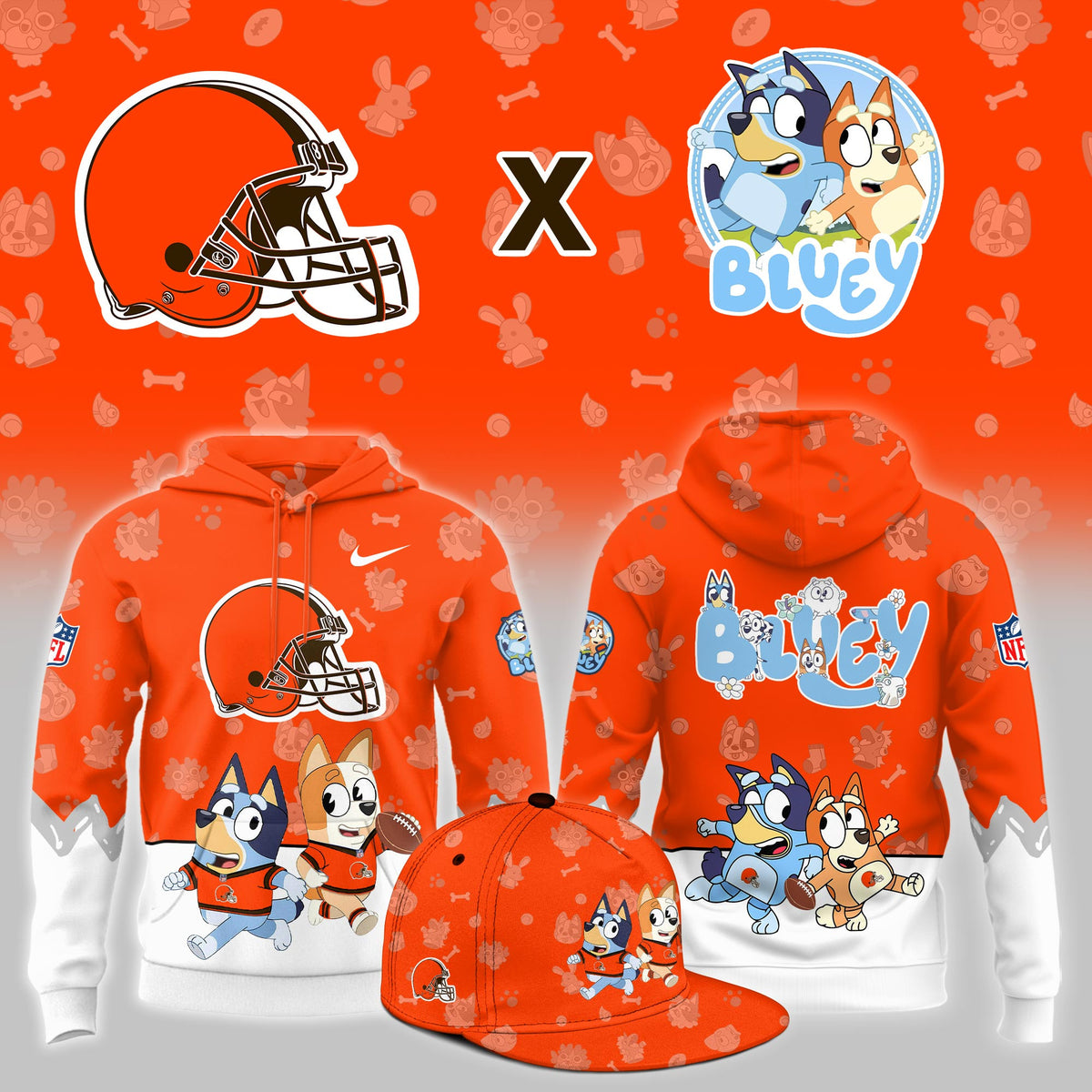 C.Browns x Bluey Night Limited Hoodie
