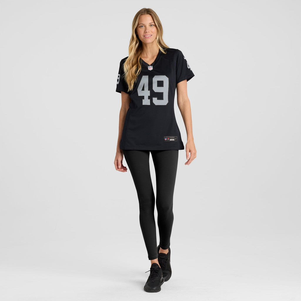 Women's Las Vegas Raiders Charles Snowden Nike Black Team Game Jersey