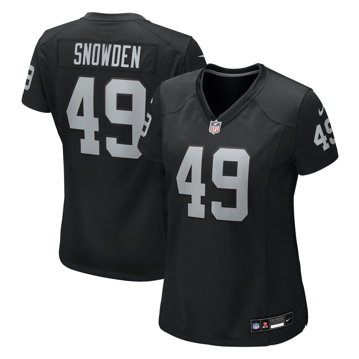Women's Las Vegas Raiders Charles Snowden Nike Black Team Game Jersey