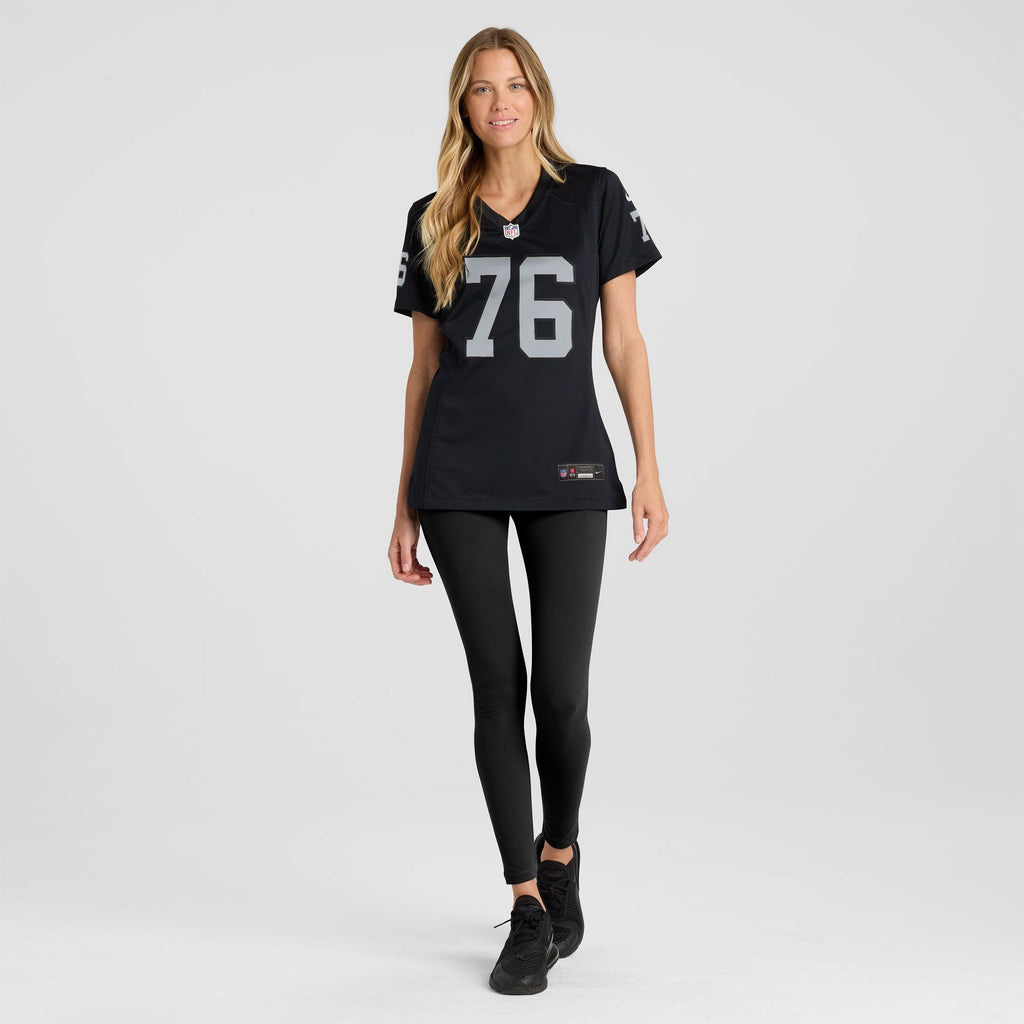 Women's Las Vegas Raiders Caleb Rogers Nike Black Team Game Jersey