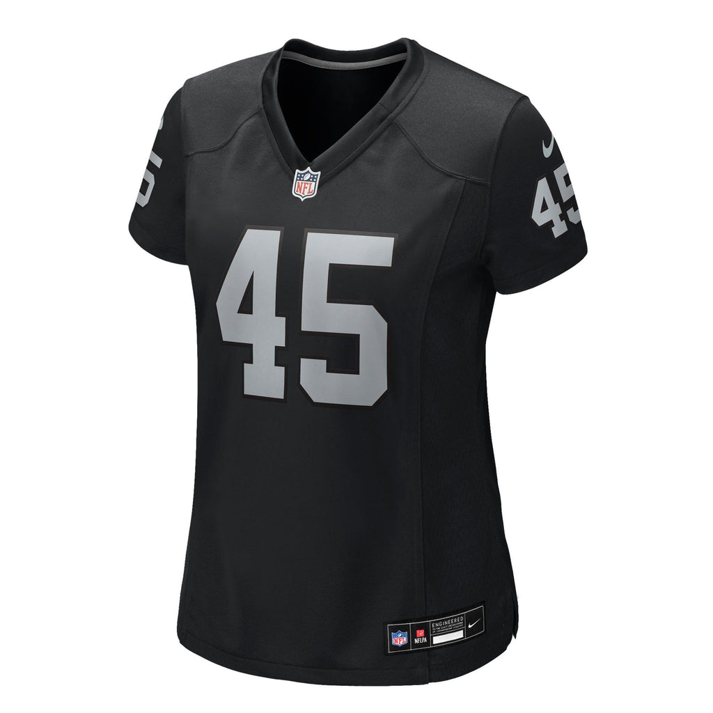 Women's Las Vegas Raiders Devin White Nike Black Team Game Jersey