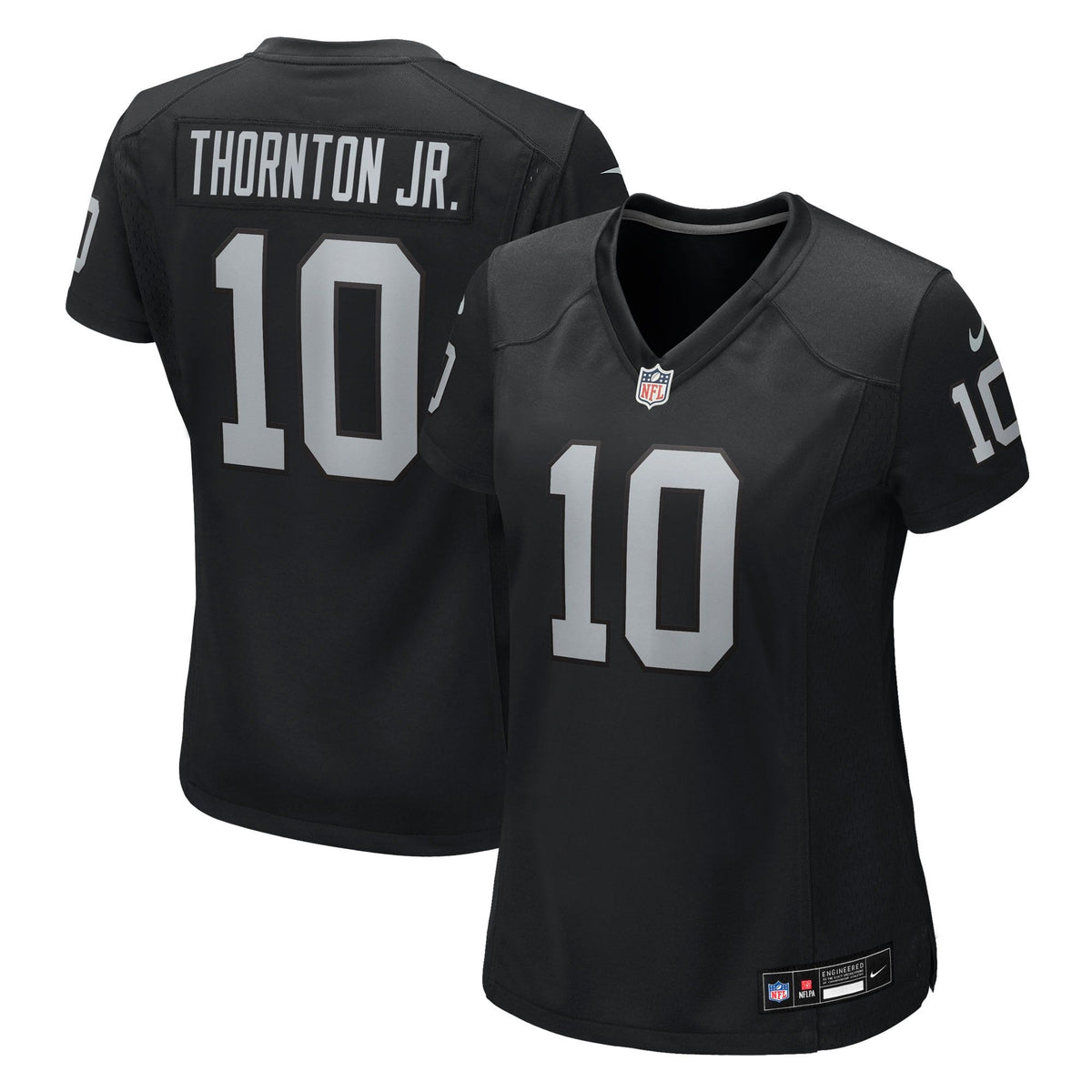 Women's Las Vegas Raiders Donte Thornton Jr Nike Black Team Game Jersey